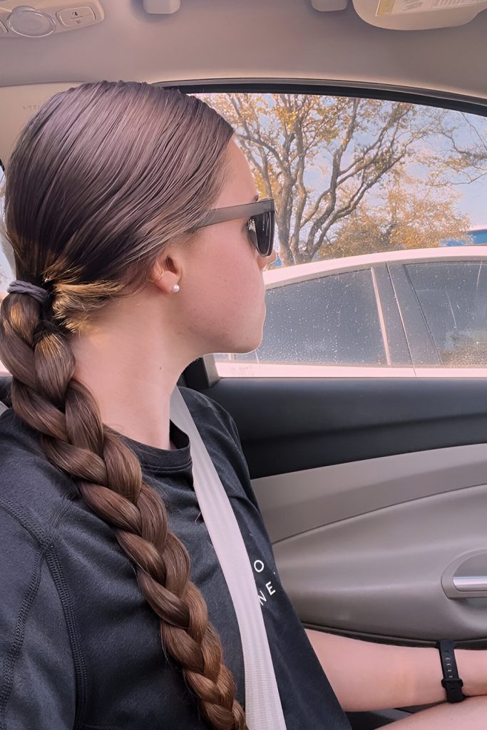 Low Braided Ponytail