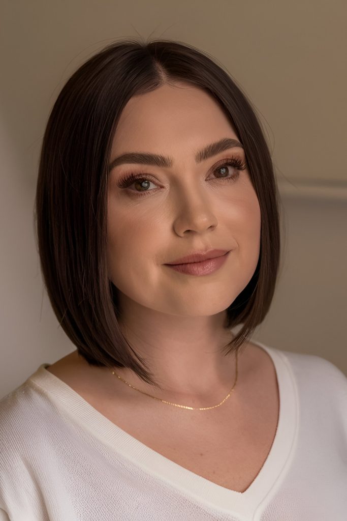 Middle Part Bob for the Ideal Frame