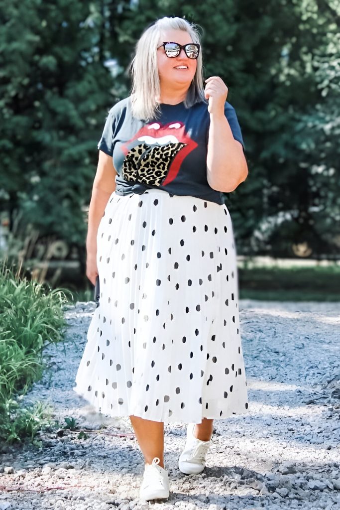 Midi Skirt and Knit Top