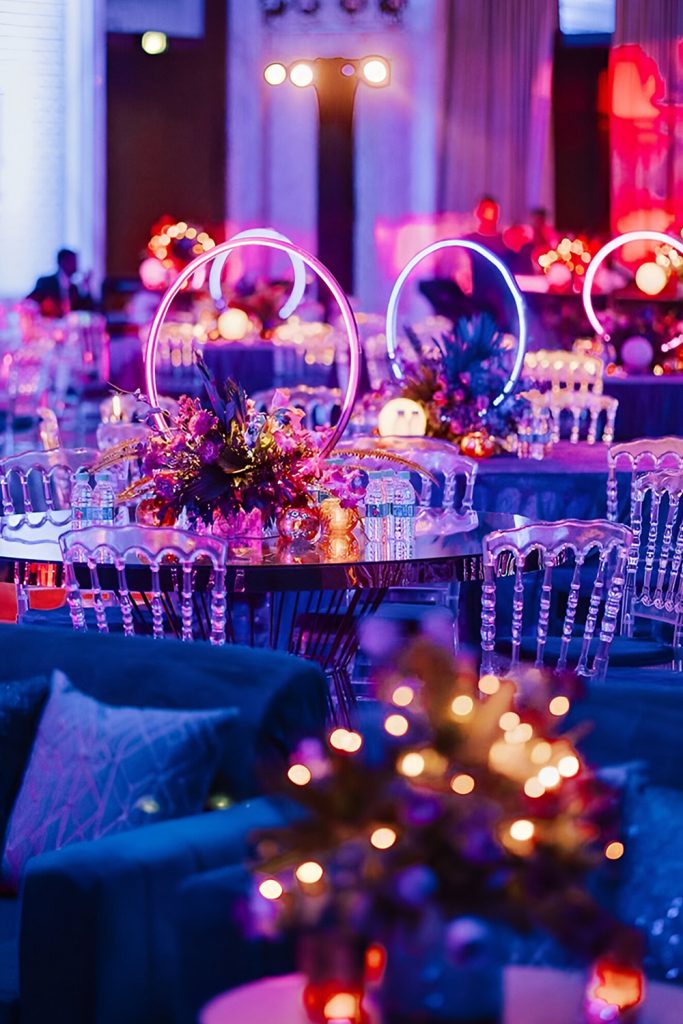 Neon Accents on Neutrals A Bold Twist for the Unconventional Couple