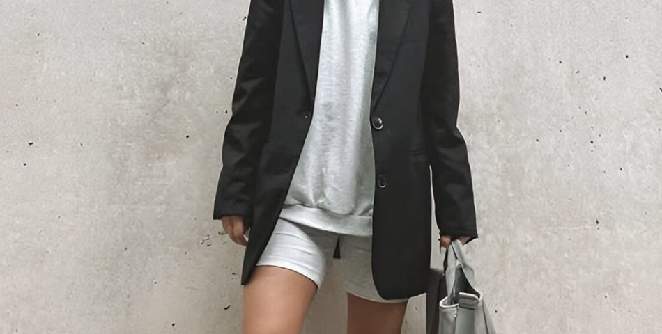 Oversized Blazer and Bike Shorts Combo for Less
