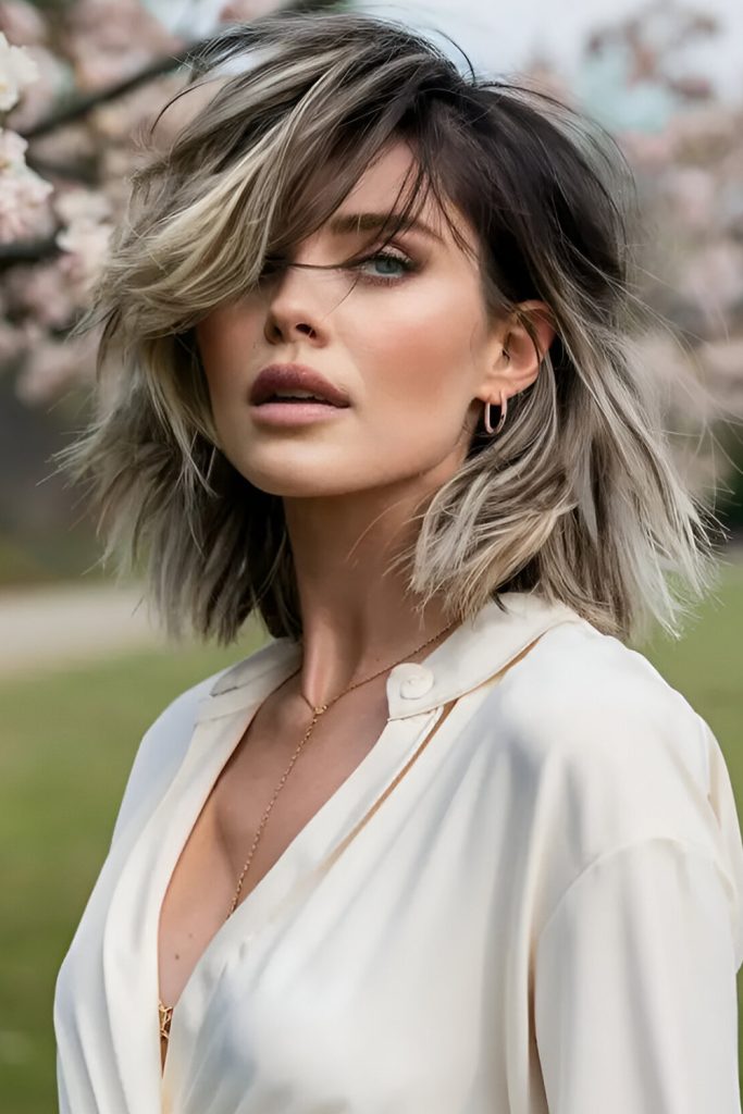 Own Your Texture with a Wavy Mid Length Cut