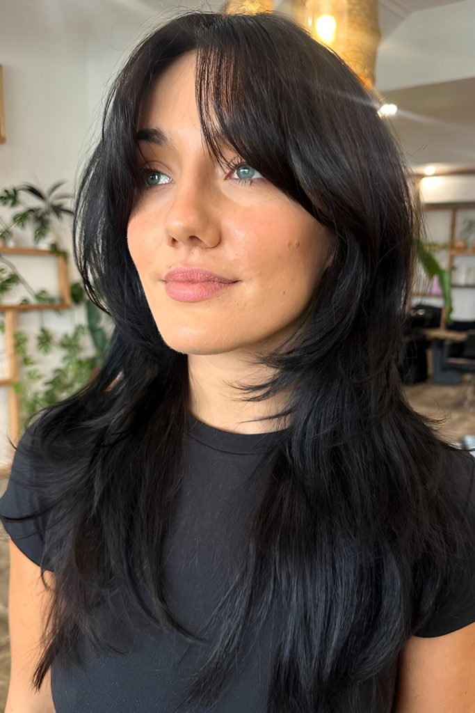 Rock Your Inner Rock Star with Curtain Bangs and a Shag Cut
