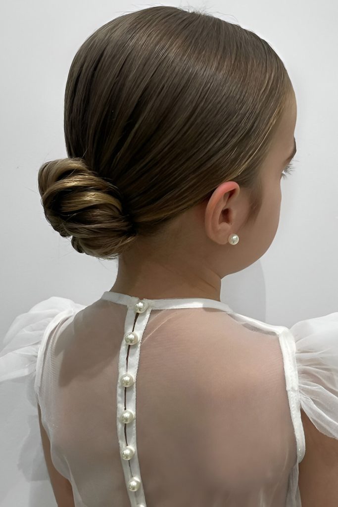 Sculptural Bun with Silk Ribbon