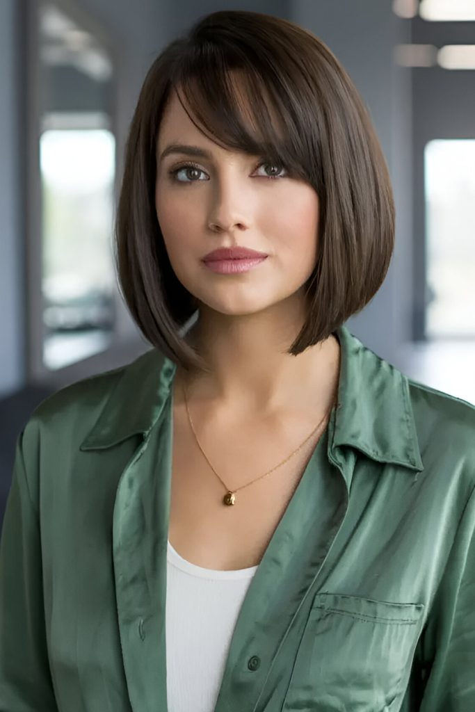 Side Swept Bangs Bob