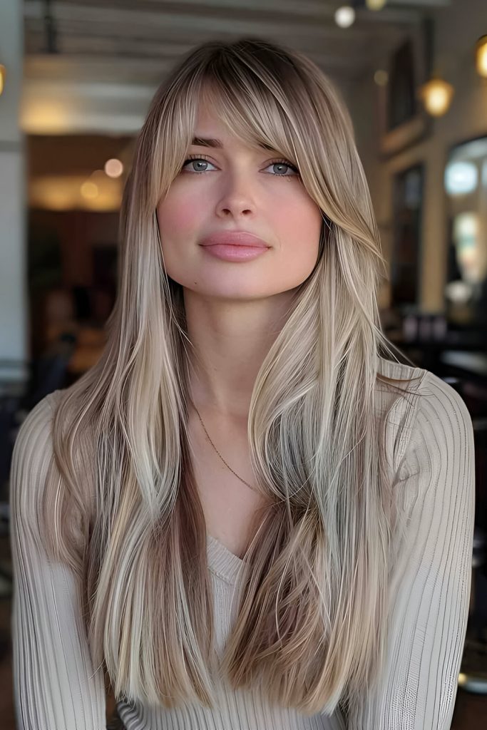 Side Swept Bangs and Layers Flattering