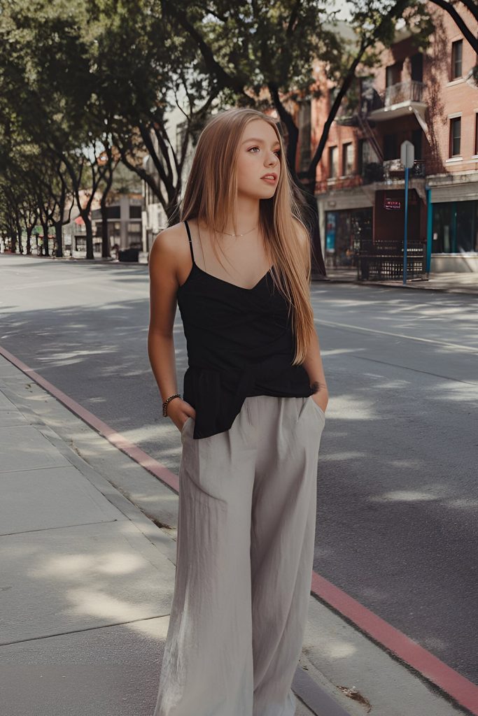 Statement Pants and Simple Tops