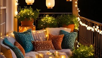 String Lights Summer Night Ambience