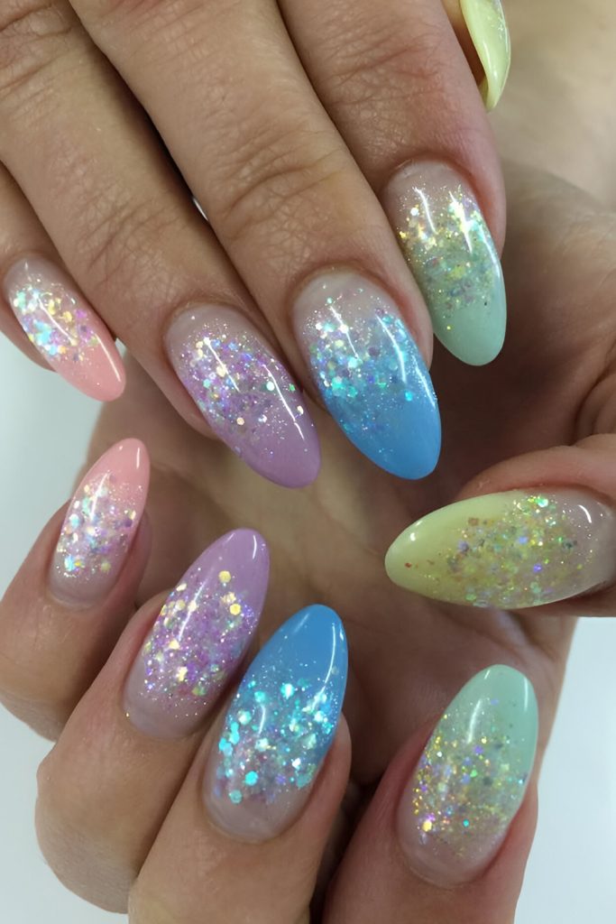 Twinkle and Glitter with Chunky Glitter Nails