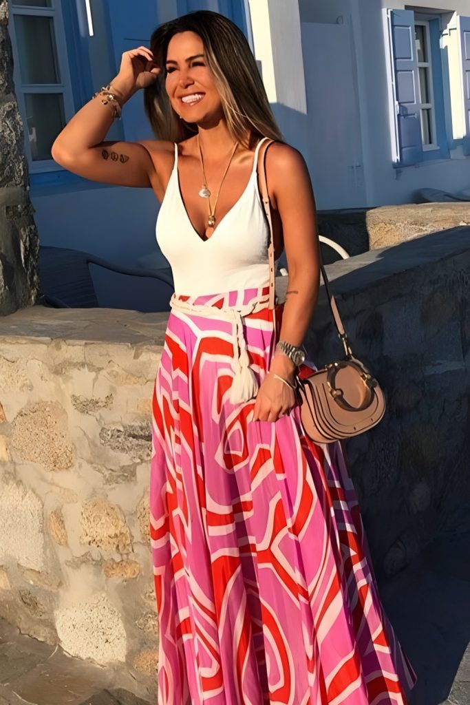 A Bold Printed Maxi That Brings the Fire