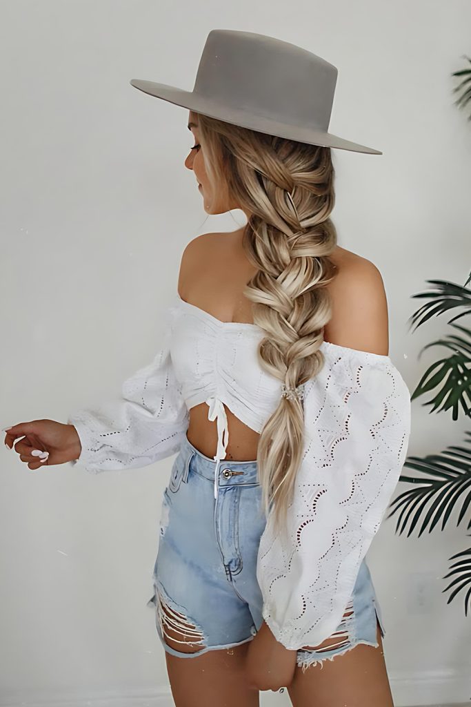 Boho Waves with a Floppy Hat