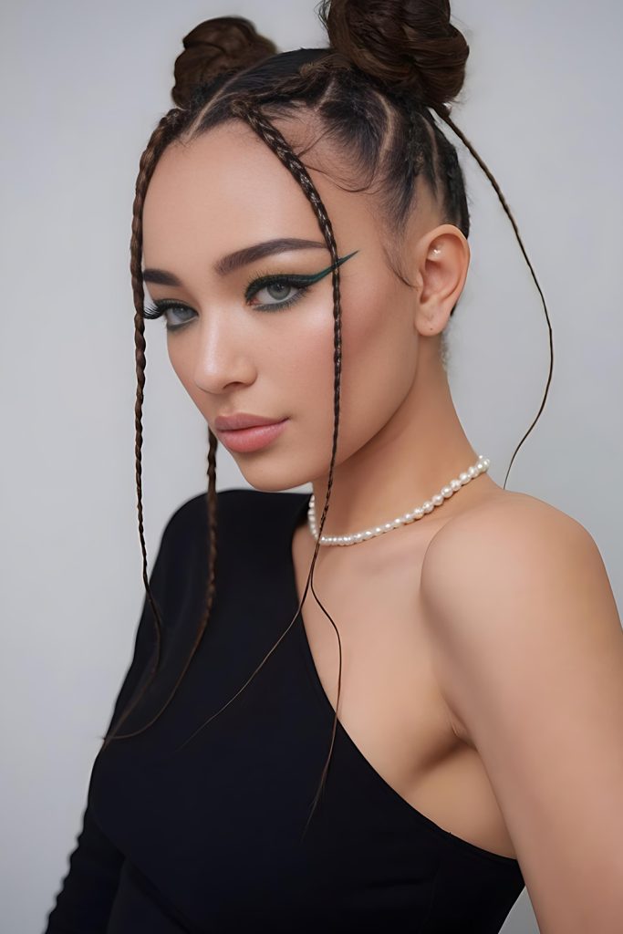 Braided Space Buns