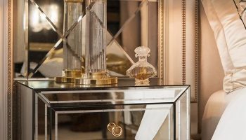 Cherry and Glass Nightstands
