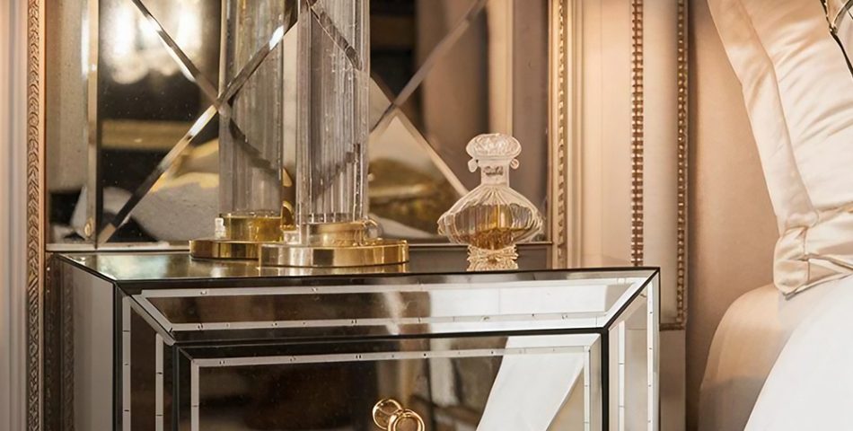 Cherry and Glass Nightstands