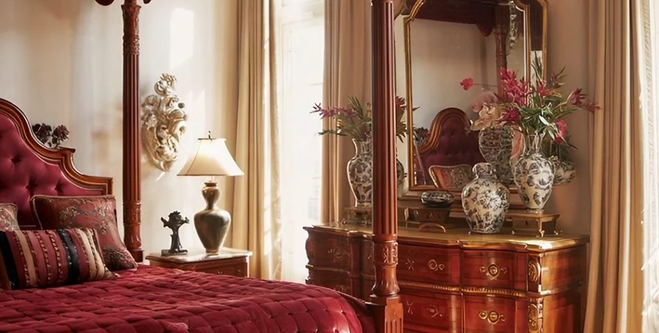 Dream Big with a Modern Cherry Canopy Bed