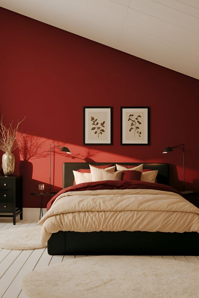 Earthy Layers Meet Cherry Red Spark