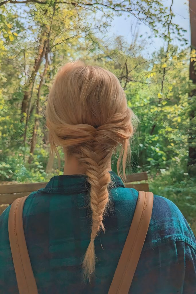 Fishtail Side Braid Elegance with an Edge
