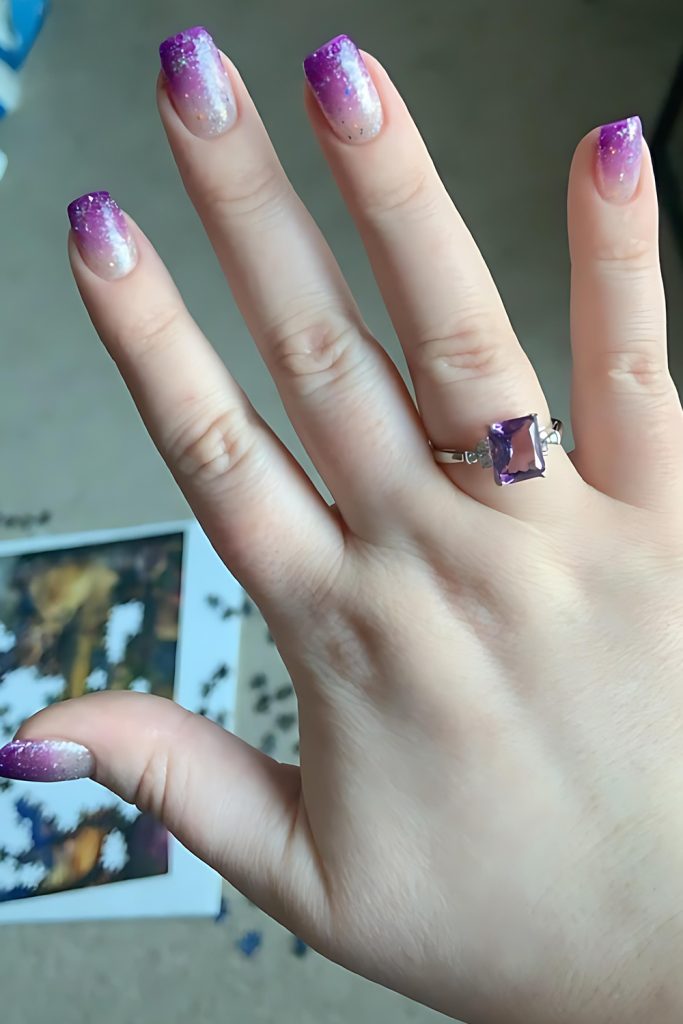 Glitter Fade Magic Sparkly Purple Ombre