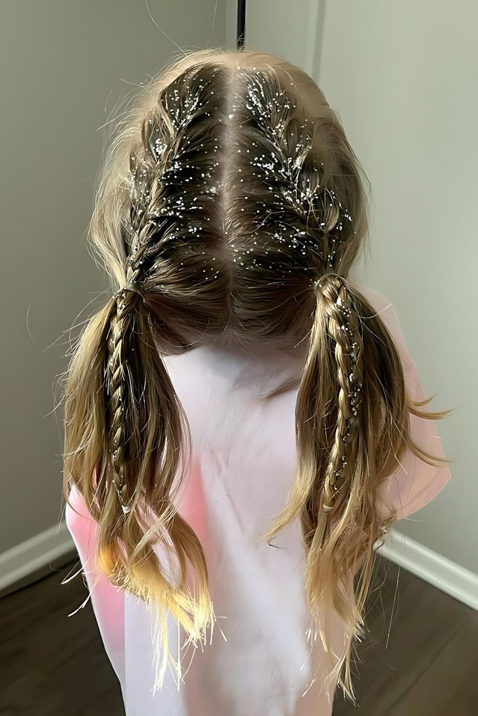 Hair Tinsel or Glitter Part That Catches the Light