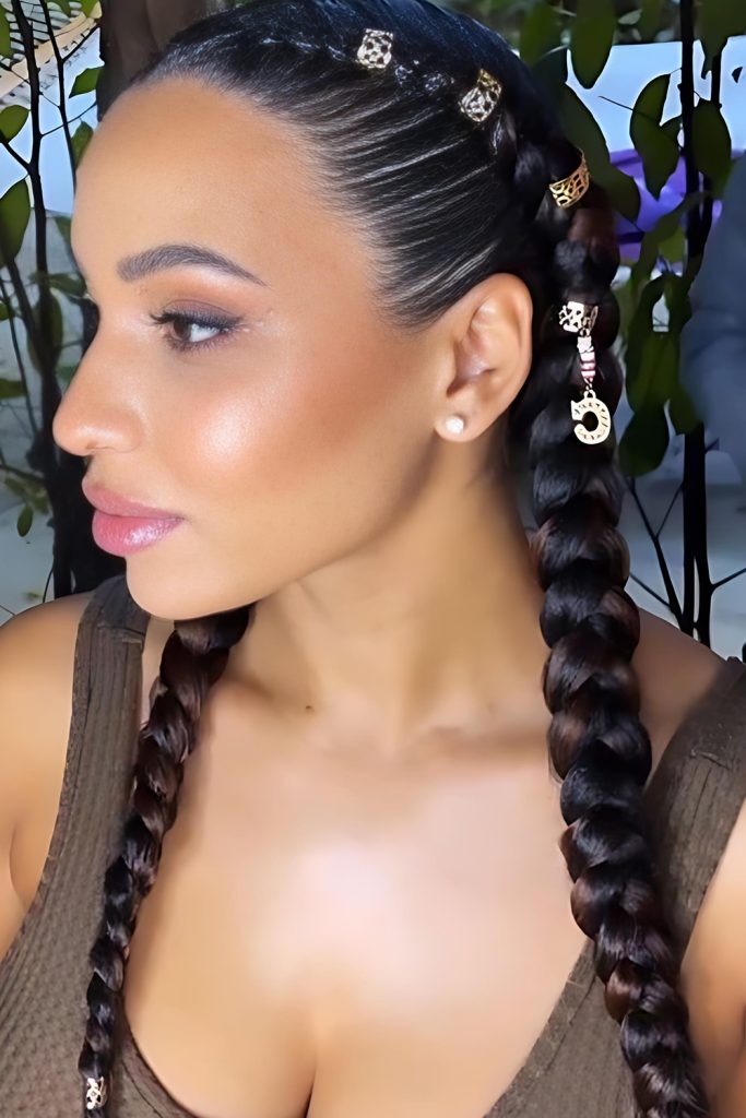 Half Up Boxer Braids With a Locked In Grip