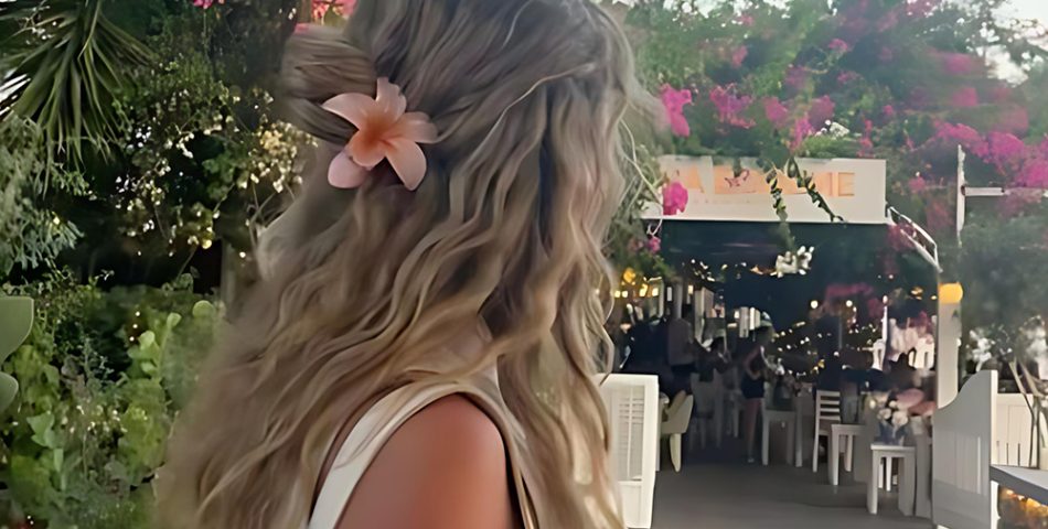 Loose Beach Curls with a Statement Clip