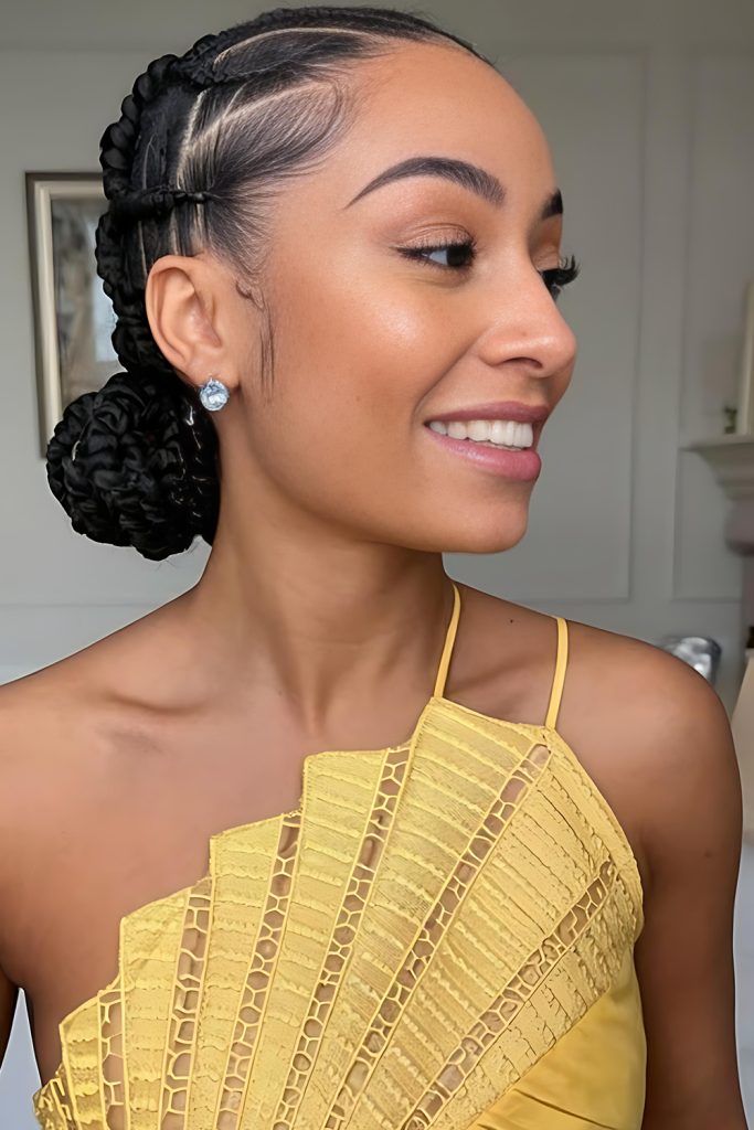 Low Braided Buns The Height of Elegance