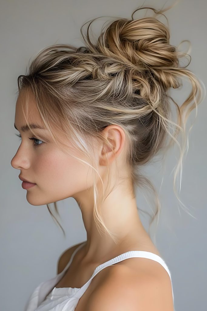 Messy Braid Bun No Fuss Style That Still Turns Heads