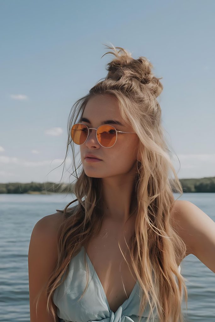 Messy Top Knot for the Wind