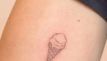 Mini Ice Cream Cone Tattoos Dripping with Summer Joy
