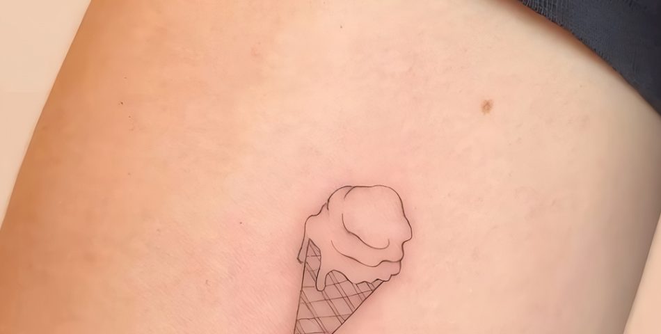 Mini Ice Cream Cone Tattoos Dripping with Summer Joy