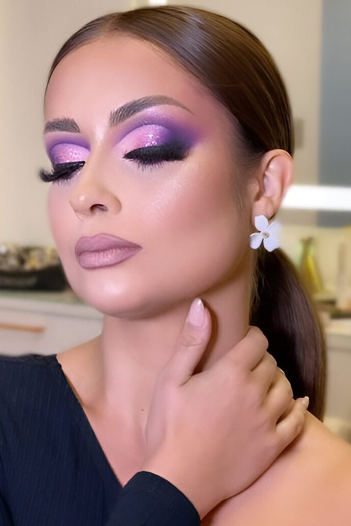 Monochromatic Purple Down for an Elegant
