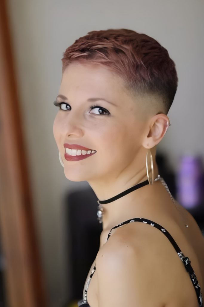 Playful Patterns Etched Designs on Your Shaved Pixie