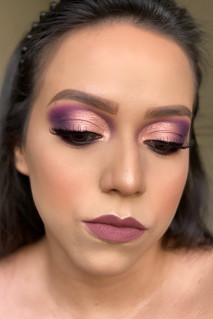 Purple Blush with a Pinch of Golden Highlight