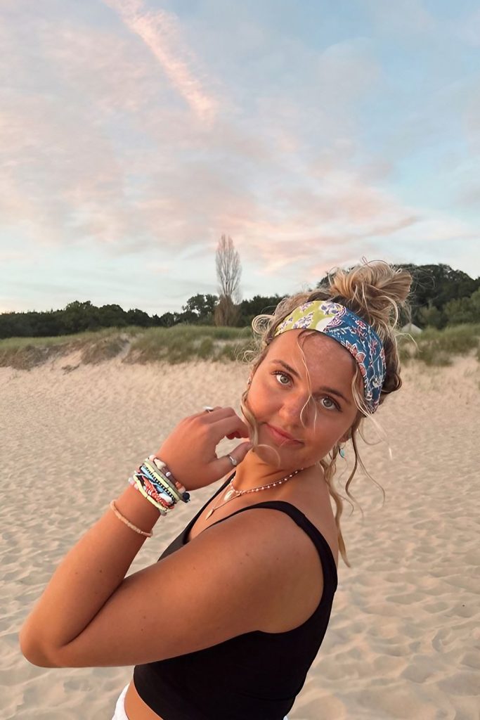 Relaxed Top Knot with Print Bandana