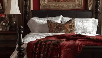Richly Colored Bedding for Intimate Literary Nights