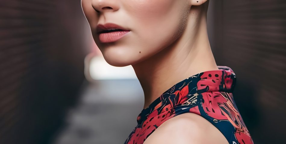 Shaved Sides Pixie Cut for Oval Faces