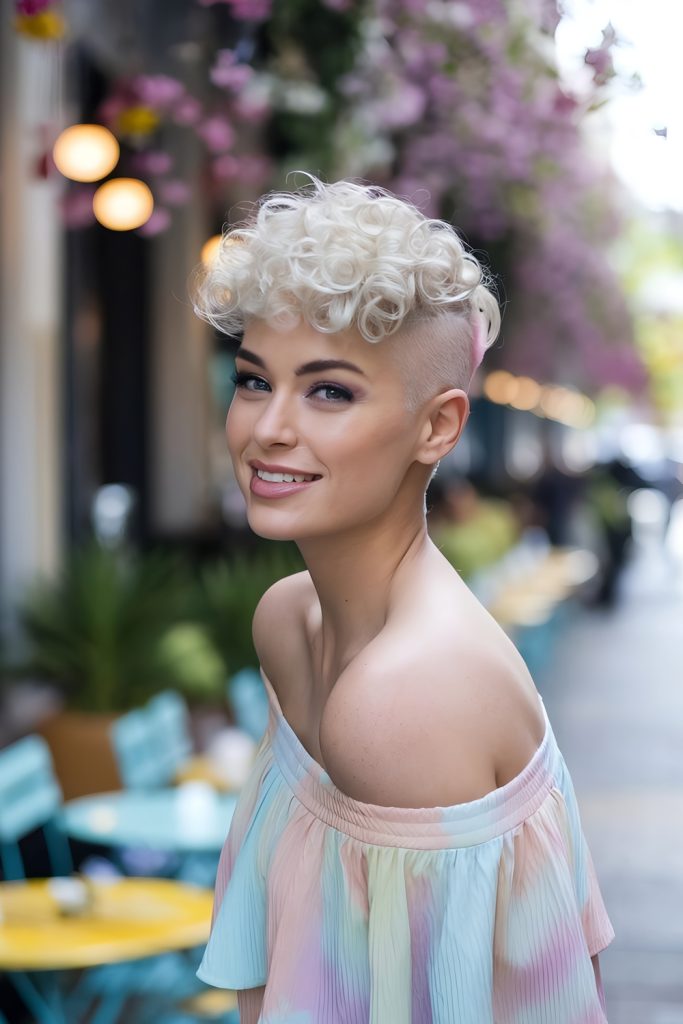 Shaved Sides Pixie for Textured Hair