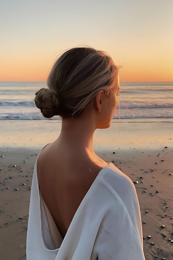 Sleek Low Bun That Fights Frizz