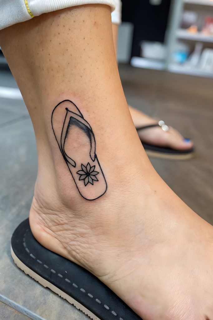 Small Flip Flop Tattoos for Relaxed Beach Chic