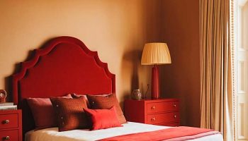 The Beauty of a Cherry Bed with a Curved Headboard