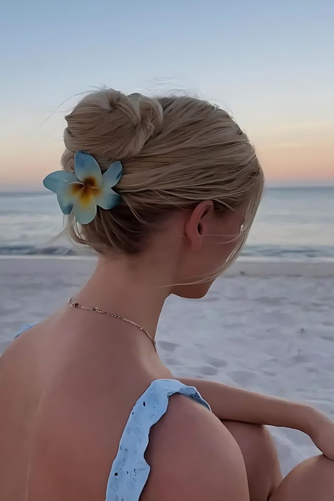 The Half Up Swim Bun Best of Both Worlds