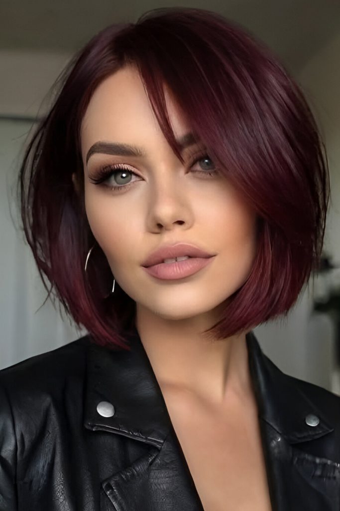 The Power of a Dark Cherry Red Bob