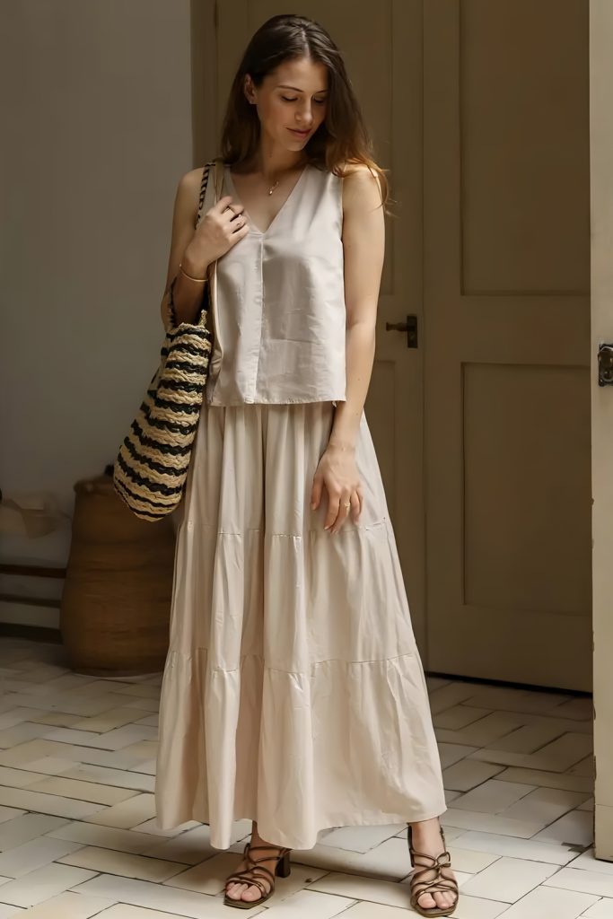 Tiered Maxi Skirts Flowing Femininity in Motion