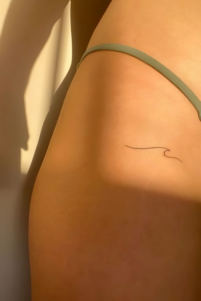 Tiny Waves Tattoo That Screams Summer
