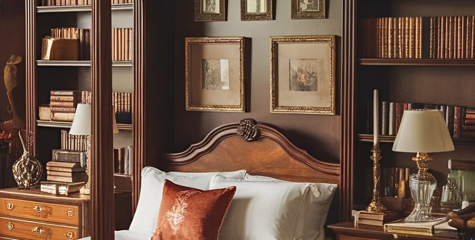 Top Your Nightstand with Leather Bound Volumes