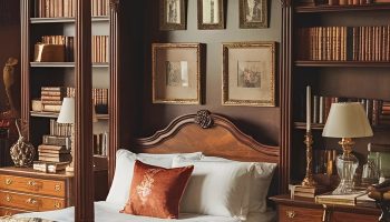 Top Your Nightstand with Leather Bound Volumes