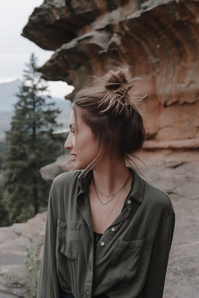 Twisty Top Knot Stylish and Trail Proof