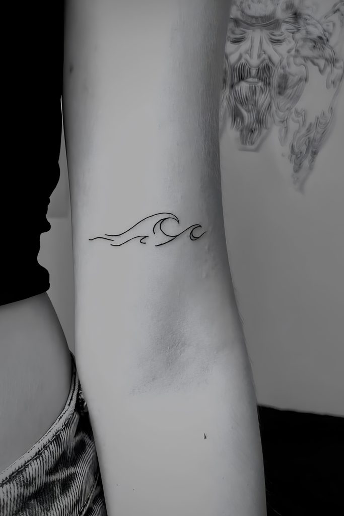 Wave Line Tattoos That Move to Your Beat