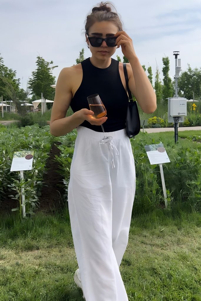 Your Classic White Tee + Wide Leg Pants