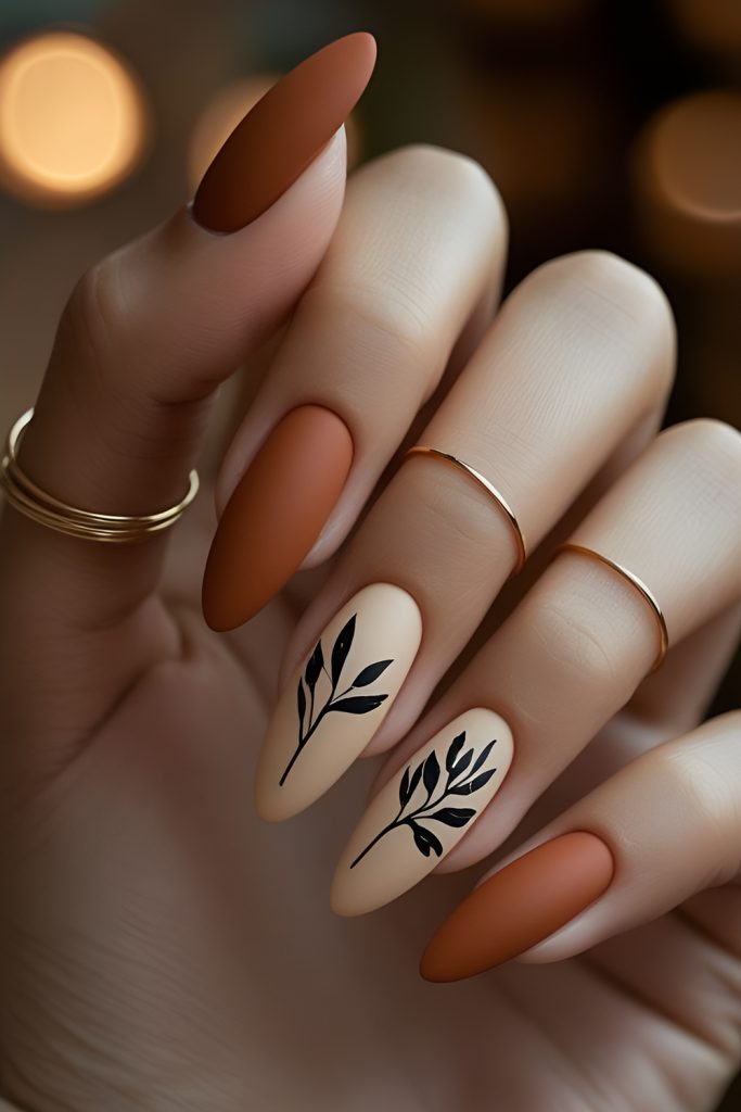 Abstract Minimalist Designs for Modern Matte Nails